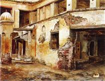 Courtyard in Morocco - Edwin Lord Weeks