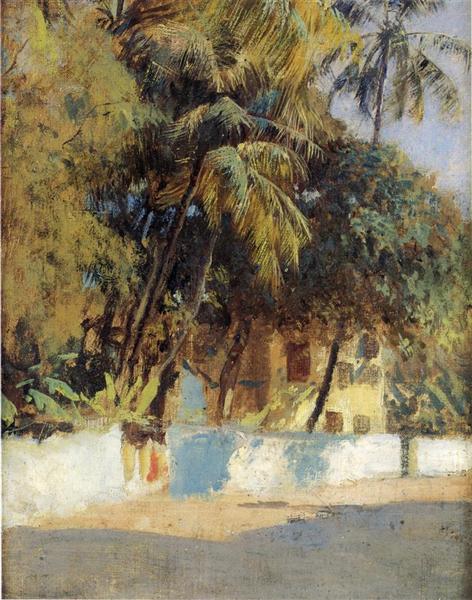 Street Scene, Bombay, c.1885 - Эдвин Лорд Уикс