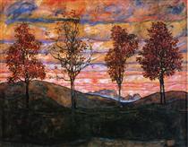 Four Trees - Egon Schiele