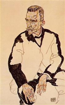 Portrait of Heinrich Benesch - Egon Schiele