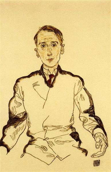 Portrait of Heinrich Rieger, 1917 - 席勒