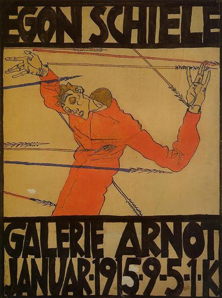 Автопортрет у ролі святого Себастьяна (плакат), 1914 - Егон Шиле