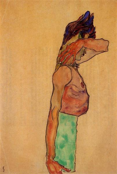 Стоячий оголений чоловік, 1910 - Егон Шиле