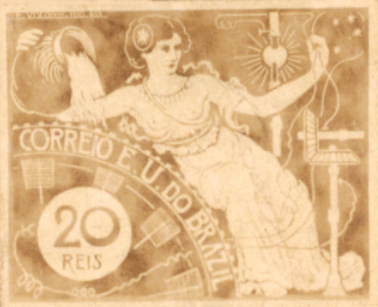 Stamp “The Electricity”, c.1903 - Eliseu Visconti