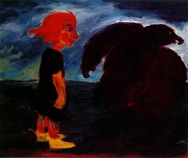Child and Large Bird, 1912 - 埃米尔·诺尔德