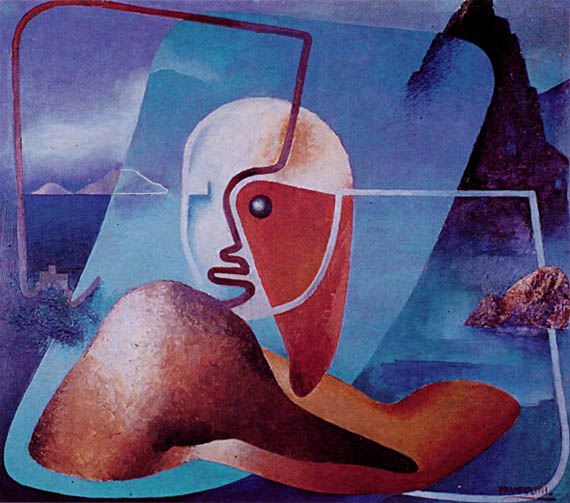 Ritratto di Marinetti poeta del Golfo della Spezia, 1934 - Энрико Прамполини