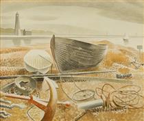 Anchor and Boats, Rye - Eric Ravilious