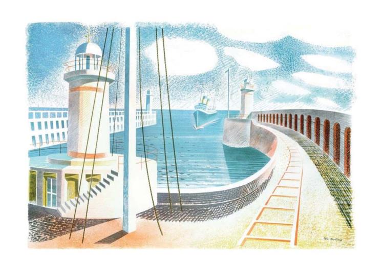 Newhaven Harbour, 1937 - Эрик Равилиус
