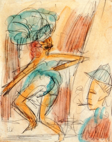 Dancer and Audience, 1916 - 1917 - Ернст Людвіг Кірхнер