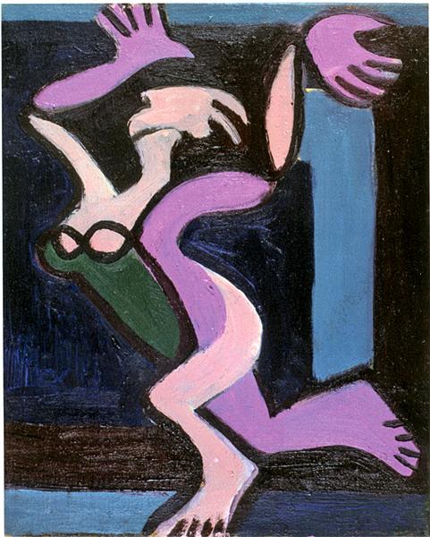 Dancing Female Nude, Gret Palucca, c.1929 - c.1930 - 恩斯特‧路德維希‧克爾希納