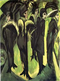 Cinq femmes dans la rue - Ernst Ludwig Kirchner