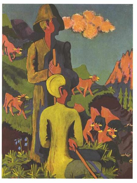 Shepherd in the evening - Ernst Ludwig Kirchner