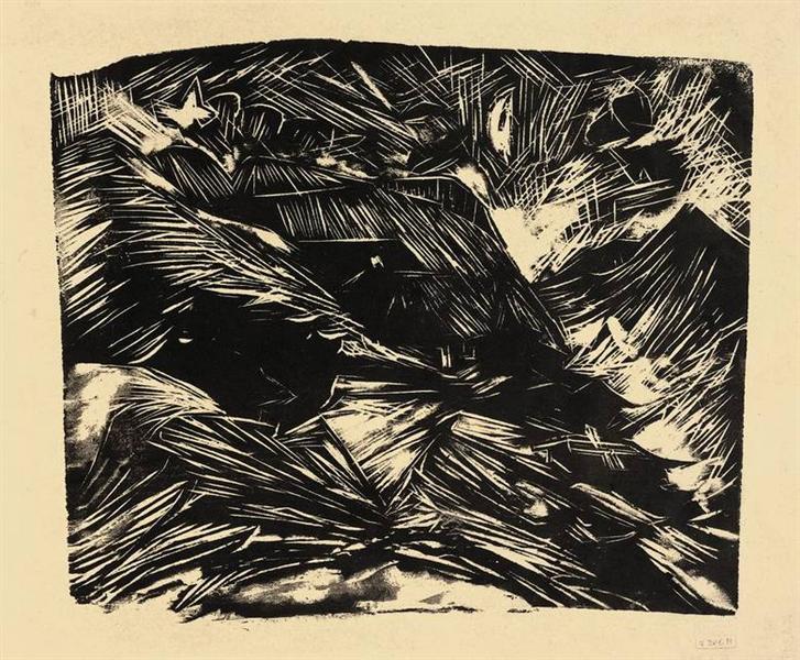 Staffelalp by Moonlight, 1918 - Ernst Ludwig Kirchner