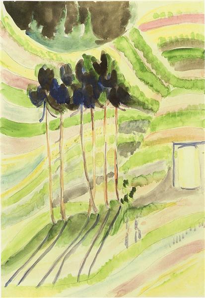 Trees, c.1935 - 恩斯特‧路德維希‧克爾希納