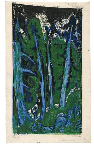 Windswept Firs, 1919 - 恩斯特‧路德維希‧克爾希納