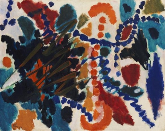 Von Goldfarben und Blau, 1953 - Ernst Wilhelm Nay
