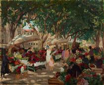 Flower market, Nice - Ethel Carrick