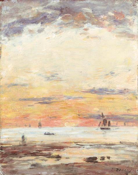 Ebb on sunset, c.1882 - Eugène Boudin