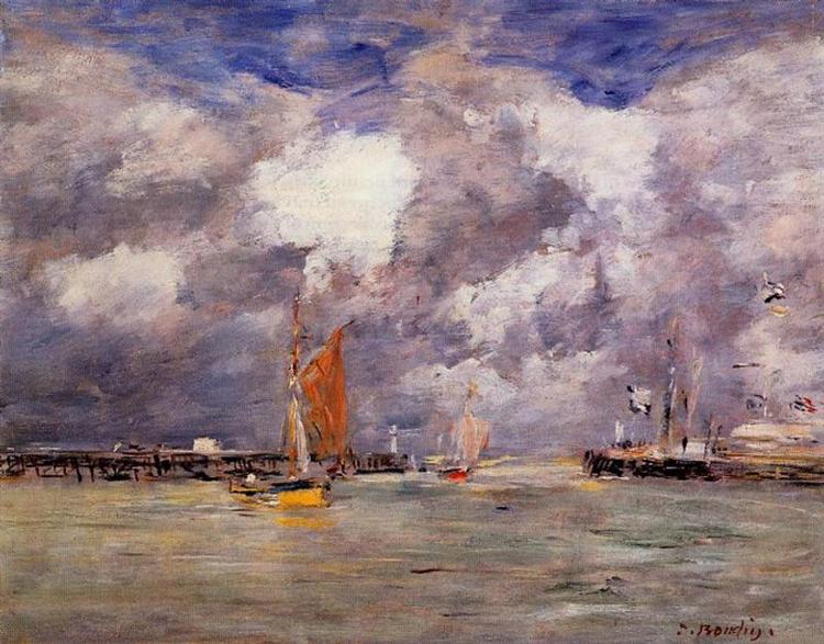 High Tide at Trouville, c.1894 - Eugène Boudin