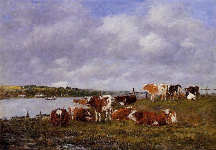 Pasturage, the Valley of the Touques, 1881 - Ежен Буден