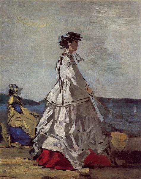 Princess Pauline Metternich on the Beach, c.1865 - Эжен Буден