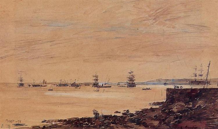 Seascape, 1871 - 歐仁·布丹