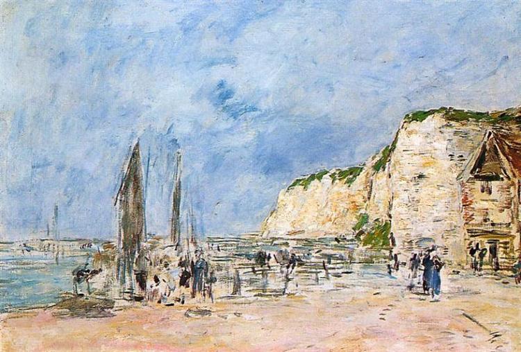 The Cliffs at Dieppe and the 'Petit Paris' - Eugène Boudin