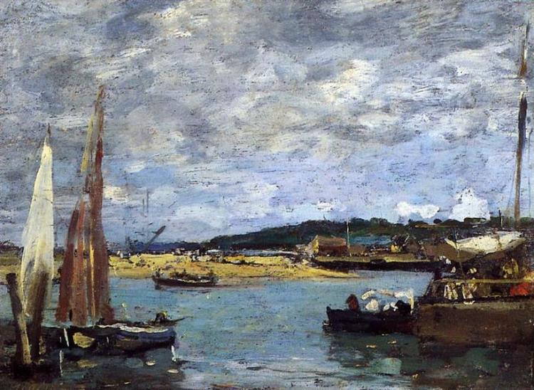 The Ferry to Deauville, c.1870 - Eugene Boudin
