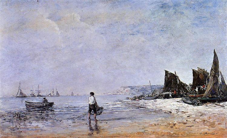 The Fisherman, Low Tide, c.1863 - Ежен Буден