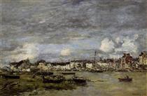 Boardwalk on the Beach at Trouville by Claude Monet 1870 Weekender