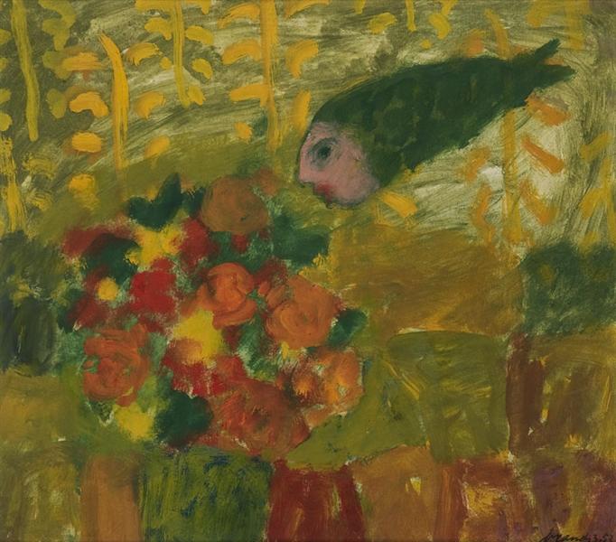 Vis boven bloemen, 1953 - Ежен Бранд