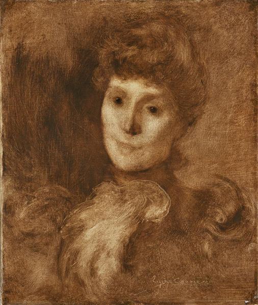 Portrait of a Woman (possibly Madame Keyser), 1897 - Эжен Каррьер