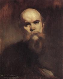 Portrait of Paul Verlaine - Эжен Каррьер