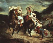 Combat de Giaour et Hassan - Eugène Delacroix