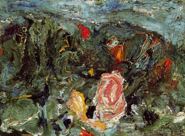 Landscape with rose, 1960 - Eugene Leroy