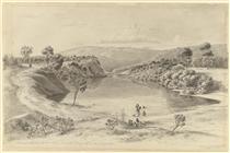 Fresh water lake near the coast between the mouth of the Glenelg and Cape Bridgewater - Eugene von Guerard