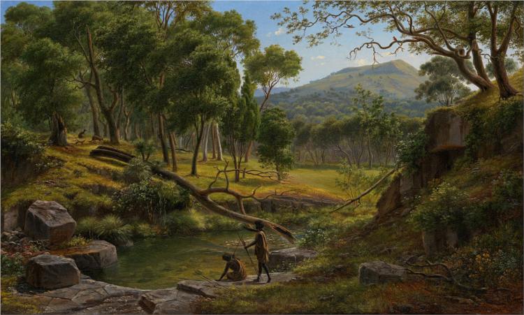 Warrenheip Hills near Ballarat, 1854 - Eugene von Guérard