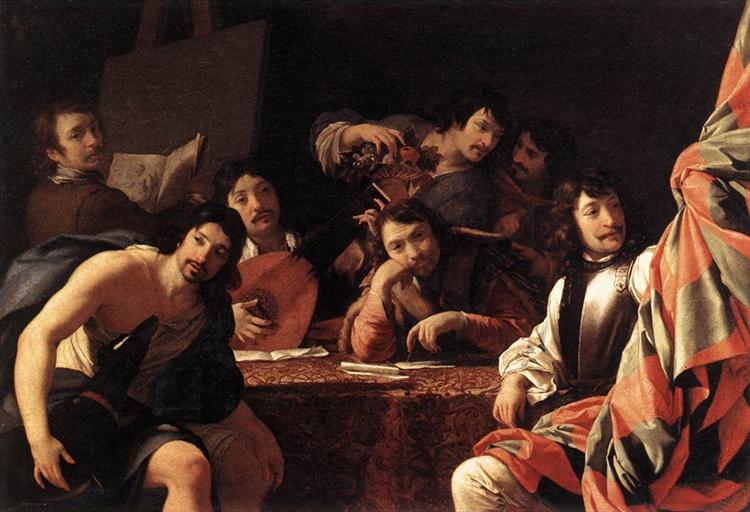 A Gathering of Friends, 1640 - 1642 - Eustache Le Sueur