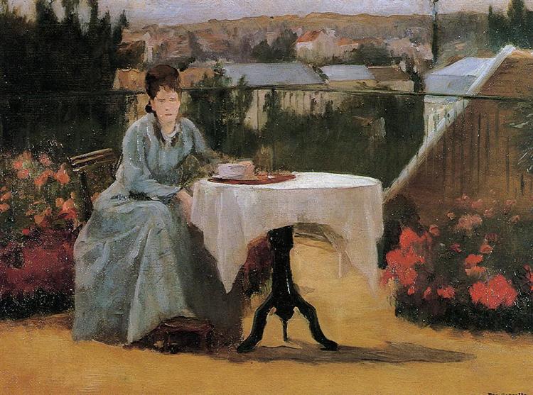 Afternoon Tea (aka On the Terrace), 1875 - Ева Гонсалес