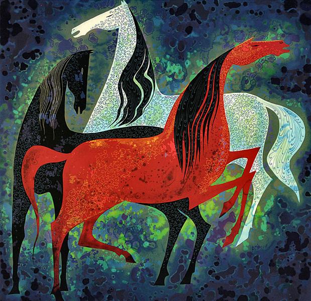 Three Noble Horses, 1993 - Eyvind Earle