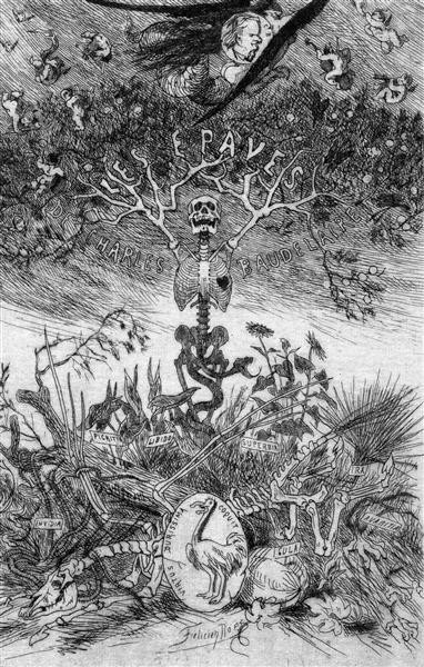 Illustration for 'Les Epaves' by Charles Baudelaire, 1866 - Фелісьєн Ропс