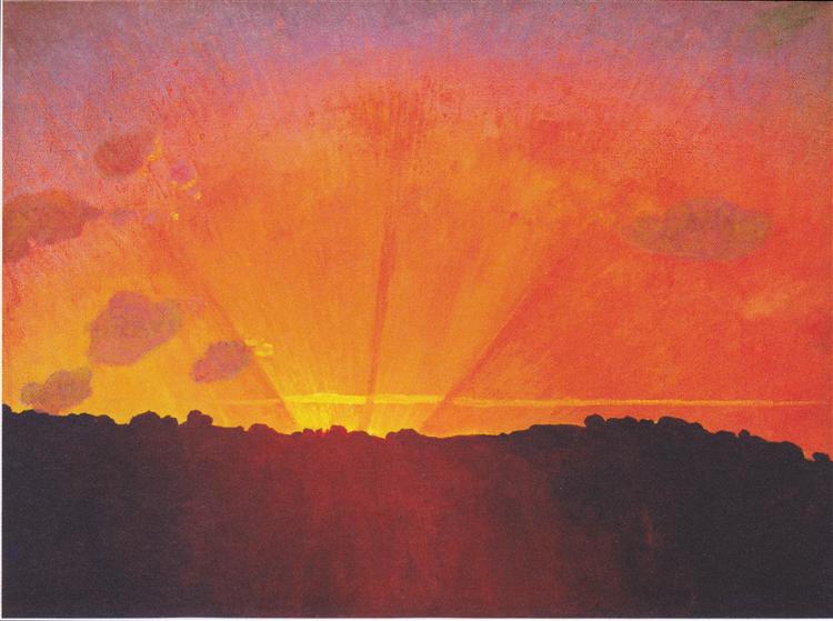 Coucher de soleil, ciel orange, 1900 - Félix Vallotton