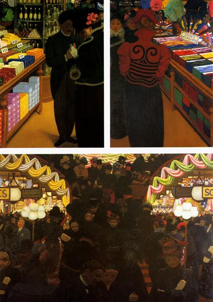 The Good market (Triptych), 1898 - Фелікс Валлотон