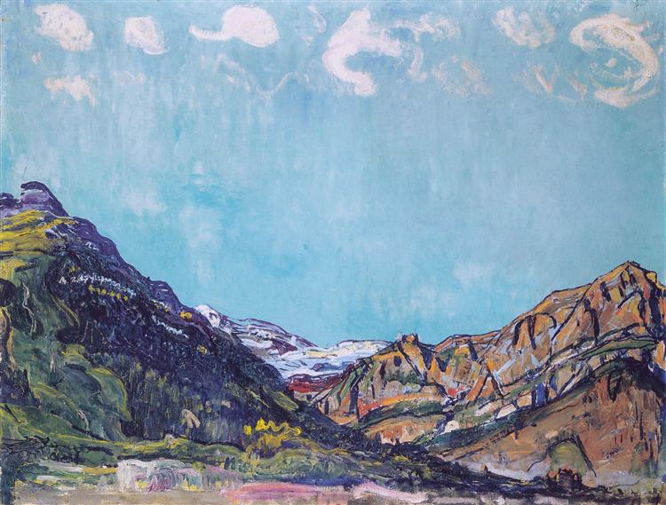 Landscape near Champery, 1913 - Фердинанд Ходлер
