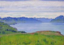 Landscape on Lake Geneva - Фердинанд Ходлер