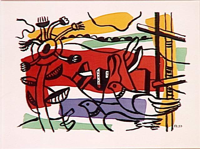 Composition in two birds (Landscape with birds), 1954 - Fernand Léger
