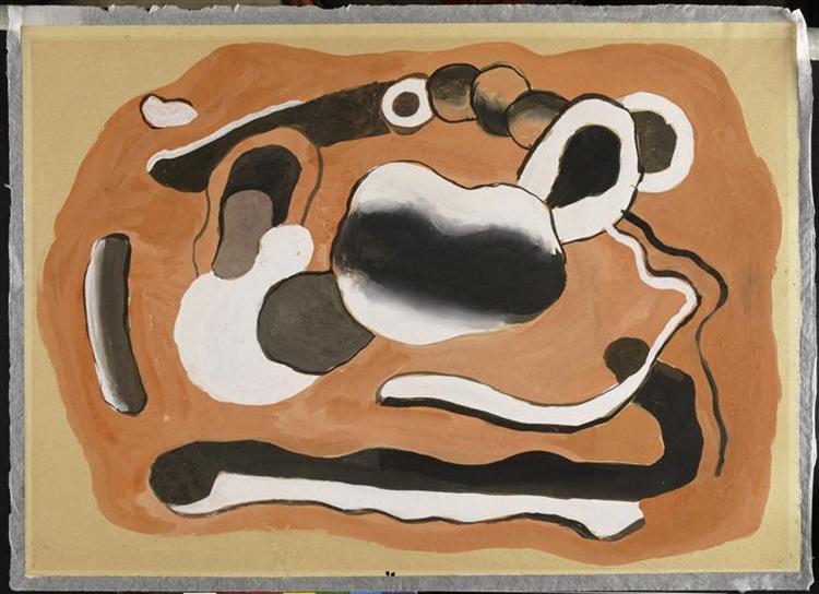 Composition on an orange background, 1932 - Фернан Леже