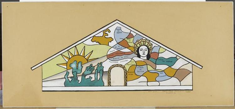 Model for the mosaic of the Church of Our Lady of All Graces, 1947 - Fernand Leger