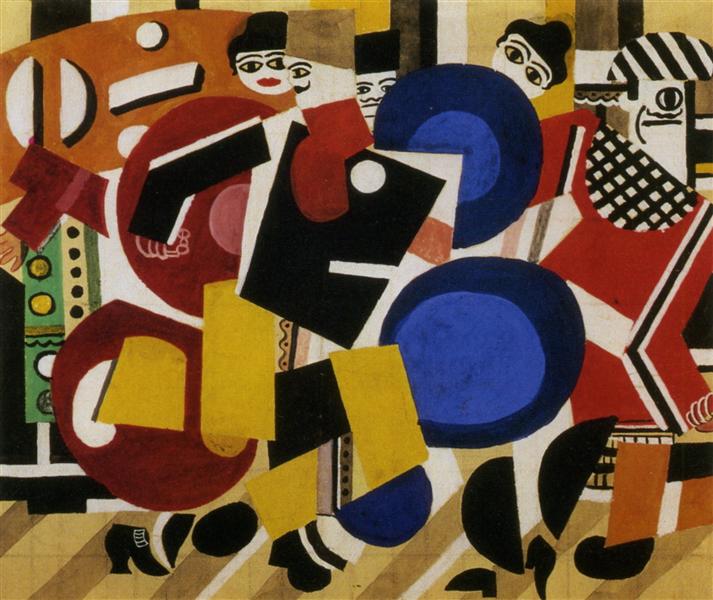 Skating Rink drawing of the curtain of scene, 1921 - Fernand Léger