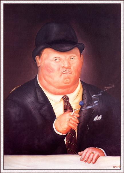 Man Smoking - Fernando Botero